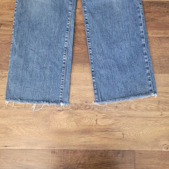 AG Adriano Goldschmied The Etta Women's Size 26 High Waisted Jeans Wide Leg Crop - Picture 4 of 16